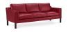 Buy Design Sofa 2213 (3 seats) - Faux Leather Red 13927 with a guarantee