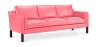 Buy Design Sofa 2213 (3 seats) - Faux Leather Pink 13927 - in the UK