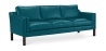 Buy Design Sofa 2213 (3 seats) - Faux Leather Turquoise 13927 at MyFaktory