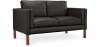 Buy Design Sofa 2332 (2 seats) - Premium Leather Black 13922 - in the UK
