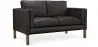 Buy Design Sofa 2332 (2 seats) - Premium Leather Black 13922 - in the UK