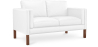 Buy Design Sofa 2332 (2 seats) - Premium Leather White 13922 in the United Kingdom