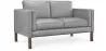 Buy Design Sofa 2332 (2 seats) - Premium Leather Grey 13922 with a guarantee