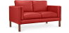 Buy Design Sofa 2332 (2 seats) - Premium Leather Red 13922 in the United Kingdom