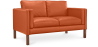 Buy Design Sofa 2332 (2 seats) - Premium Leather Orange 13922 - in the UK