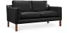 Buy Scandinavian design Design Sofa 2212 (2 seats) - Faux Leather Black 13915 - in the UK