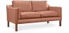 Buy Scandinavian design Design Sofa 2212 (2 seats) - Faux Leather Light brown 13915 in the United Kingdom