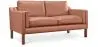 Buy Scandinavian design Design Sofa 2212 (2 seats) - Faux Leather Light brown 13915 in the United Kingdom