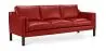 Buy Design Sofa 2213 (3 seats) - Premium Leather Cognac 13928 in the United Kingdom