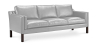 Buy Design Sofa 2213 (3 seats) - Premium Leather Grey 13928 home delivery