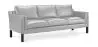 Buy Design Sofa 2213 (3 seats) - Premium Leather Grey 13928 home delivery