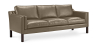 Buy Design Sofa 2213 (3 seats) - Premium Leather Taupe 13928 in the United Kingdom