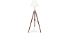 Buy Tripod Floor Lamp - Classic White Lampshade - Height Adjustable Light brown 49152 - in the UK