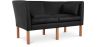 Buy Design Sofa 2214 (2 seats) - Faux Leather Black 13918 - in the UK