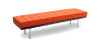 Buy City Bench (3 seats) - Faux Leather Orange 13222 - in the UK