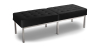 Buy Bench Upholstered in Polyurethane - 3 Seats - Yaner Black 13216 - in the UK