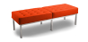 Buy Bench Upholstered in Polyurethane - 3 Seats - Yaner Orange 13216 with a guarantee