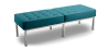 Buy Bench Upholstered in Polyurethane - 3 Seats - Yaner Turquoise 13216 - prices