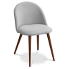 Buy Dining Chair - Upholstered in Fabric - Scandinavian Style - Bennett Light grey 58982 - prices