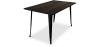 Buy Bistrot Metalix Industrial Dining Table - 140 cm - Dark Wood Black 58996 - prices