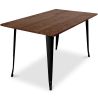 Buy Bistrot Metalix Industrial Dining Table - 140 cm - Dark Wood Black 58996 - prices