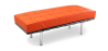Buy City Bench (2 seats) - Faux Leather Orange 13219 - in the UK