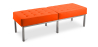 Buy Kanel Bench (3 seats) - Premium Leather Orange 13217 - in the UK