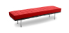 Buy City Bench (3 seats) - Premium Leather Red 13223 in the United Kingdom