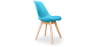 Buy Brielle Scandinavian design Chair with cushion Light blue 58293 with a guarantee