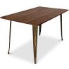 Buy Bistrot Metalix Industrial Dining Table - 140 cm - Dark Wood Metallic bronze 58996 at MyFaktory