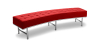 Buy Montes  Sofa Bench - Faux Leather Red 13700 in the United Kingdom