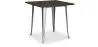 Buy Bistrot Metalix Industrial Dining Table - 80 cm - Dark Wood Steel 58995 - in the UK