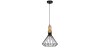 Buy Black metal and wood ceiling lamp - Fenris Black 59162 - in the UK