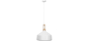 Buy White metal and wood ceiling lamp - Vidar White 59164 - in the UK