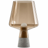 Buy Stone and smoked glass lamp - Seren Brown 59166 - in the UK