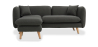 Buy Scandinavian style corner sofa - Eider Dark grey 58759 - in the UK