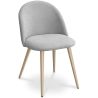 Buy Dining Chair - Upholstered in Fabric - Scandinavian Style - Bennett  Light grey 59261 - prices