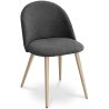 Buy Dining Chair - Upholstered in Fabric - Scandinavian Style - Bennett  Dark grey 59261 in the United Kingdom