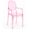 Buy Transparent Dining Chair - Armrest Design - Louis King Pink transparent 16461 - in the UK