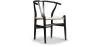 Buy Dining Chair Scandinavian Design Wooden Cord Seat - Wish Black 16432 - in the UK