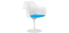 Buy Dining Chair with Armrests - White Swivel Chair - Tulipan Turquoise 59259 home delivery