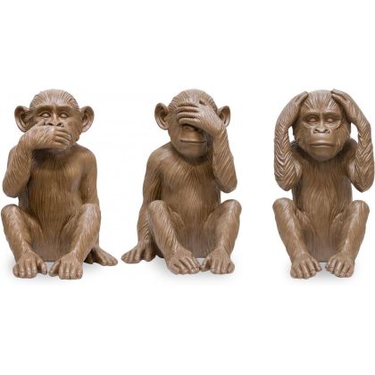 Buy Decorative Design Figures - Monkeys - Sensa Brown 58449 in the United Kingdom 
