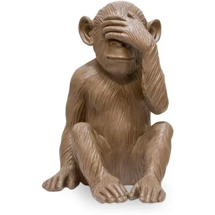 Buy Decorative Design Figure - Blind Monkey - Sense Brown 58446 in the United Kingdom 