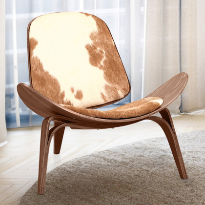Buy Design Armchair - Scandinavian Style - Upholstered in Pony - Luna Black pony 16775 with a guarantee 