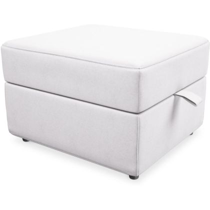 Buy Fabric puf with storage - Otto White 58769 with a guarantee 