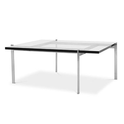 Buy PY61 Coffee table - Square - 15mm Glass Steel 16320 - in the UK 