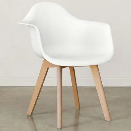 Buy Dining Chair with Armrests - Scandinavian Style - Amir Black 58595 - in the UK 