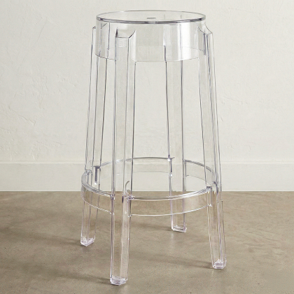Buy Bar Stool  Victoire- 65cm - Design Transparent Transparent 29573 - prices 