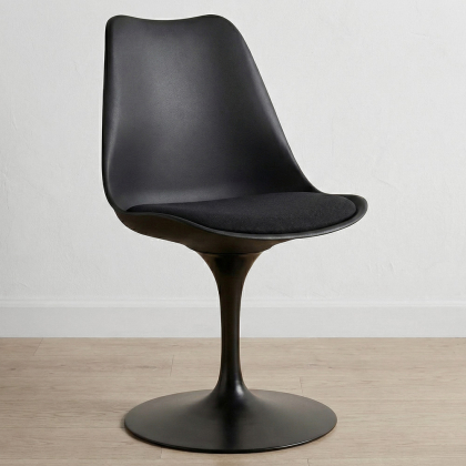 Buy Dining Chair - Black Swivel Chair - Tulipa Black 59159 home delivery 