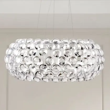 Buy Crystal Pendant Lamp 50cm  Transparent 53529 - in the UK 